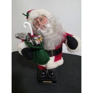 VINTAGE Santa Claus Figure CHRISTMAS Doll 16" Musical Holiday Creations GUC